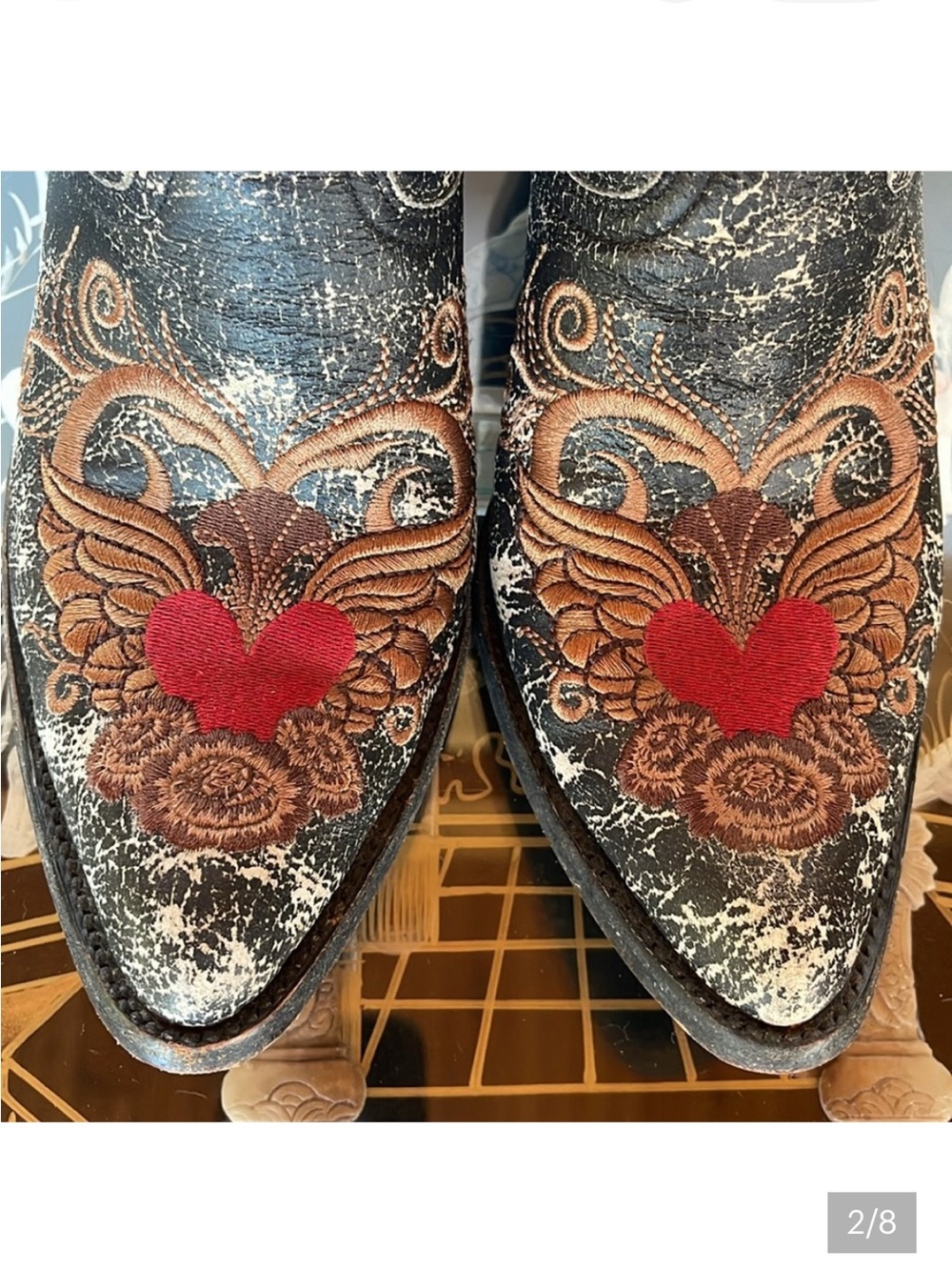 Old Gringo “Little G “ 
Black Crackle Distressed
Ladies 7.5